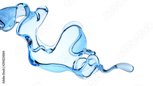 Splash fluid. 3d illustration  3d rendering.