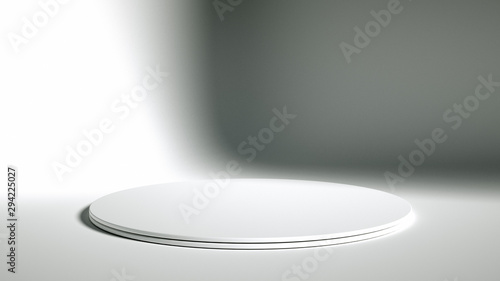 Elegant, beautiful abstract background with elements, studio, pedestal, minimalism. 3d illustration, 3d rendering.