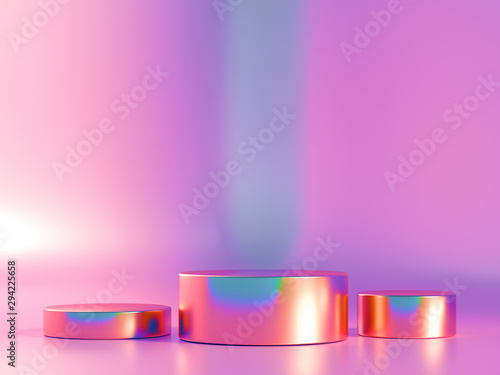 Elegant, beautiful abstract background with elements, studio, pedestal, minimalism. 3d illustration, 3d ..rendering.