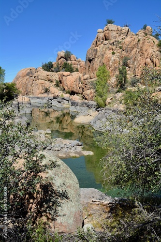 Watson Lake and Granite Dells Payson Arizona Rock Boulder Water