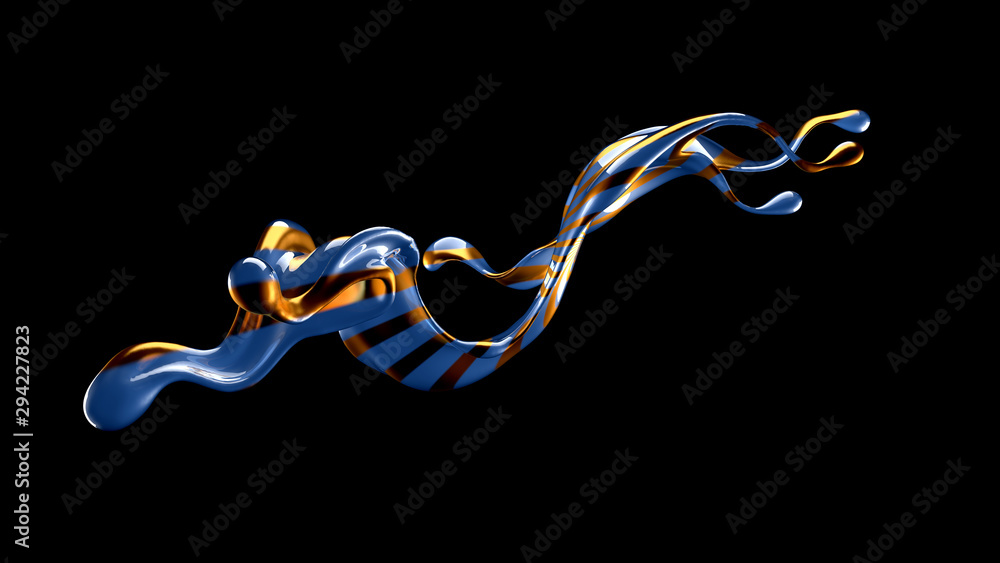 Beautiful elegant metal splash on a black background. 3d illustration, 3d rendering. Beautiful elegant metal splash on a black background. 3d illustration, 3d rendering.