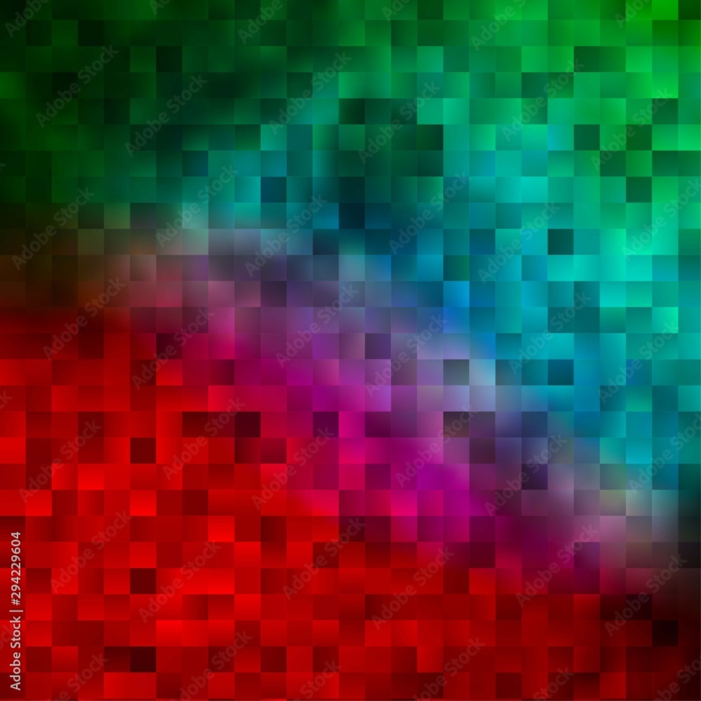Light Green, Red vector pattern in square style. Light Green, Red vector pattern in square style.