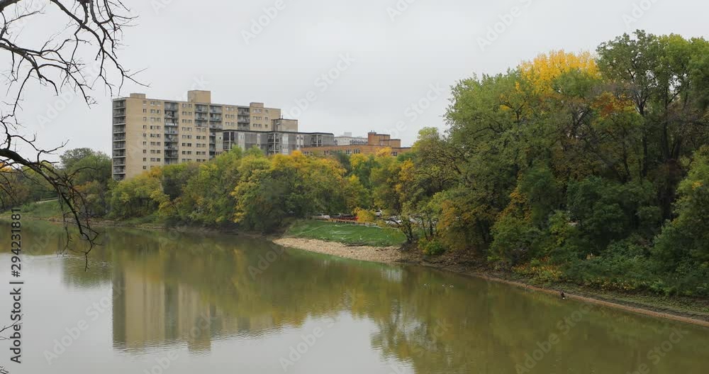 Assiniboine River scene in Winnipeg, Canada 4K Assiniboine River scene in Winnipeg, Canada 4K