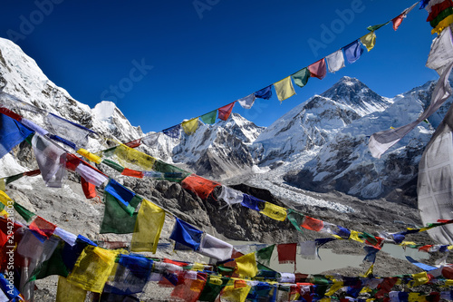 Panorama of Nuptse and Mount Everest seen from Kala Patthar photo