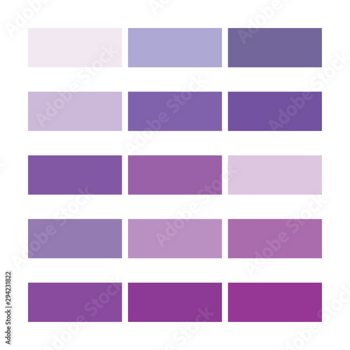 Purple color palette vector illustration