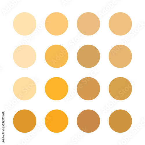 Orange color palette vector illustration