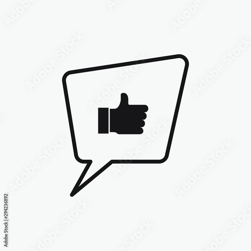 Dialog with sign bravo, chat icon. Vector illustration