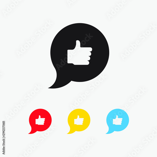 Dialog with sign bravo, chat icon. Vector illustration