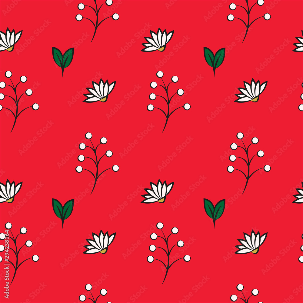 Fototapeta premium seamless pattern with flowers