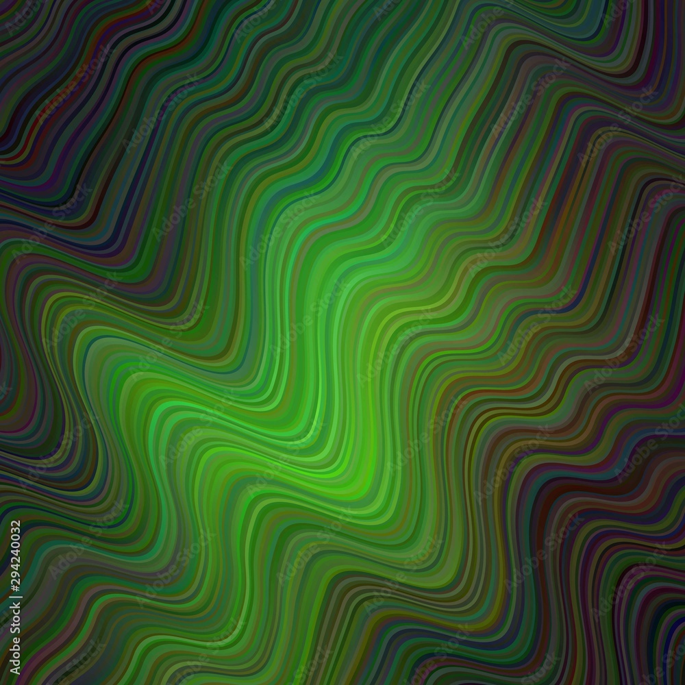 Dark Green, Red vector template with curved lines. Dark Green, Red vector template with curved lines.