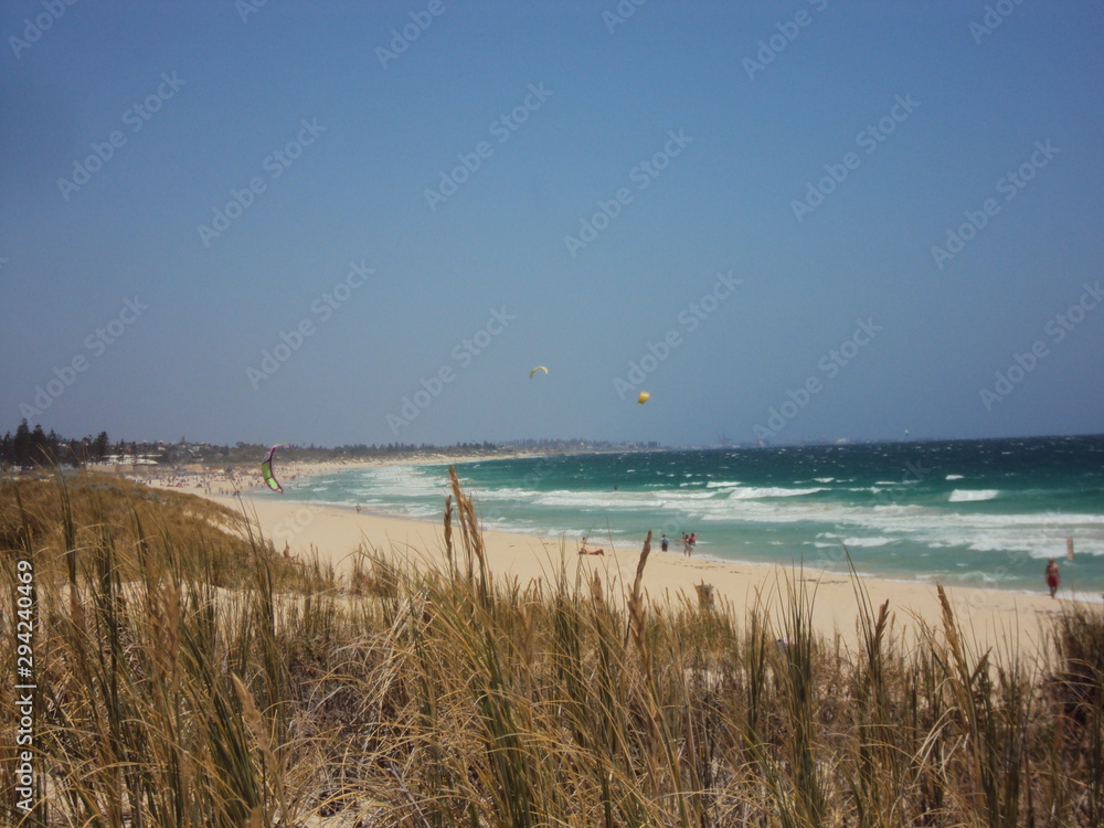 Kitesurfing at Trigg Beach WA