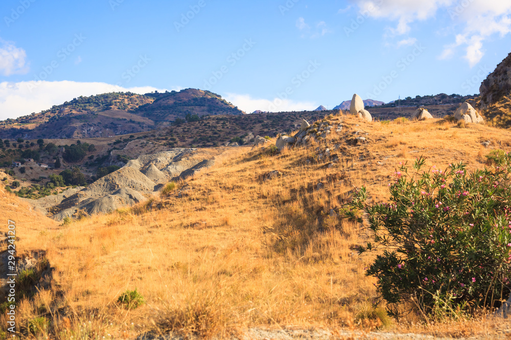 Torrid landscape of Calabria in the southern Italy Torrid landscape of Calabria in the southern Italy