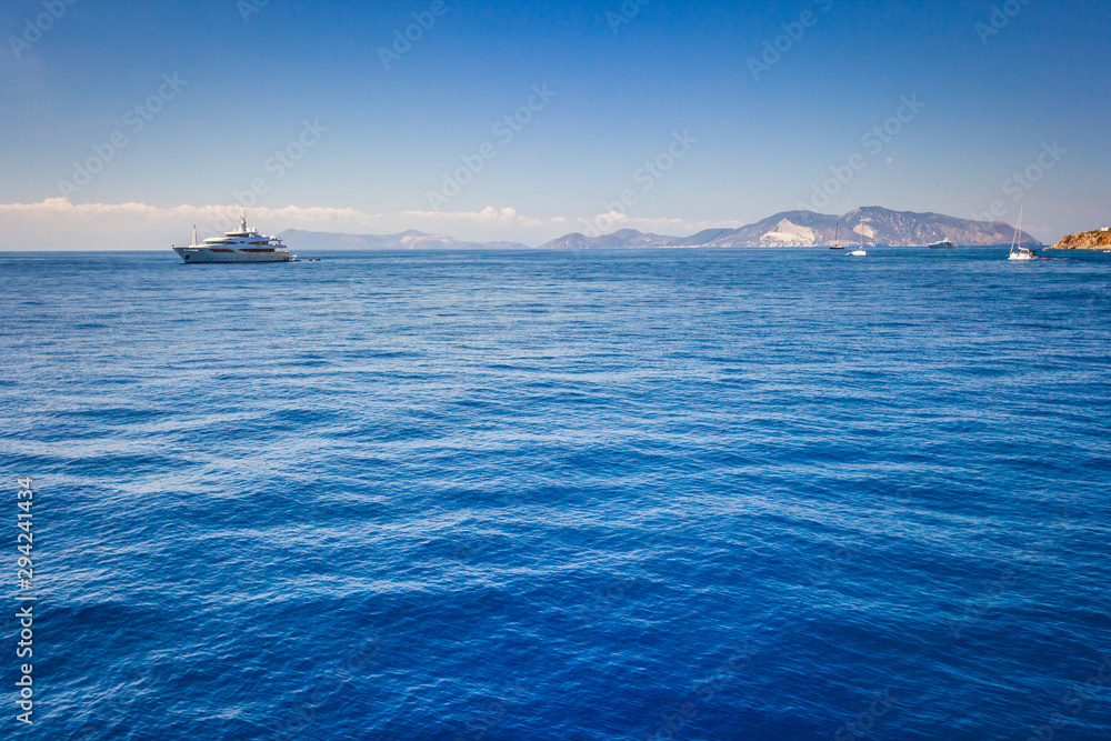 Deep blue Mediterranean sea near Panare island in Italy Deep blue Mediterranean sea near Panare island in Italy