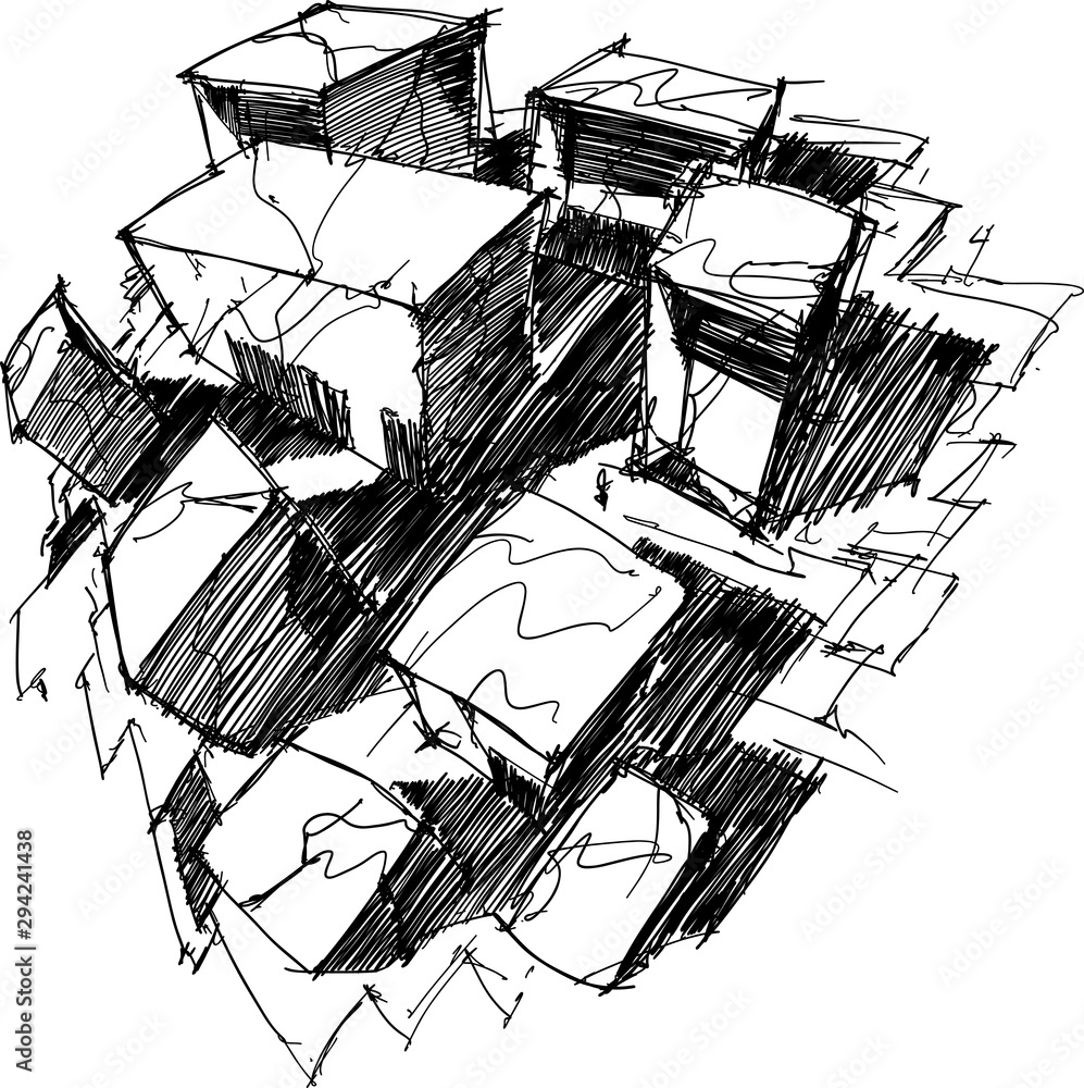 Drawing ARCHITECTURE | Abstract drawings, Architecture collage, Architecture  drawing