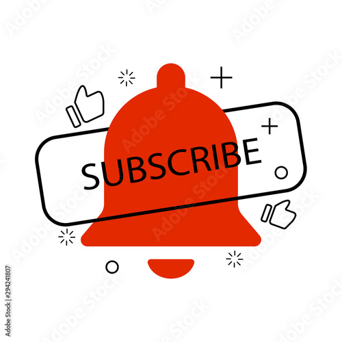 bell subscribe like icons modern liquid design