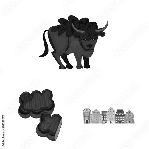 Vector illustration of national and culture sign. Collection of national and tour stock symbol for web.
