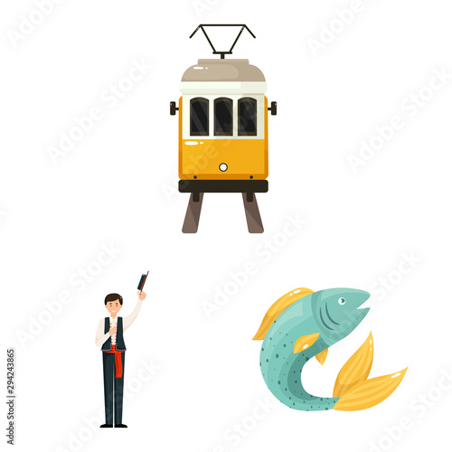 Vector illustration of and icon. Collection of and travel stock symbol for web.