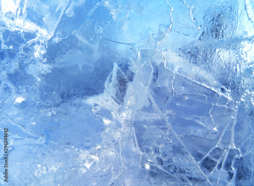 The texture of the ice