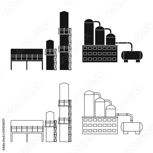 Vector design of production and structure icon. Set of production and technology stock vector illustration.
