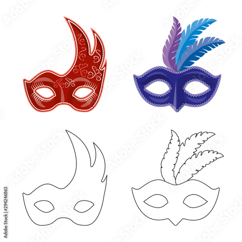 Vector design of luxury and celebration logo. Collection of luxury and hide stock vector illustration.