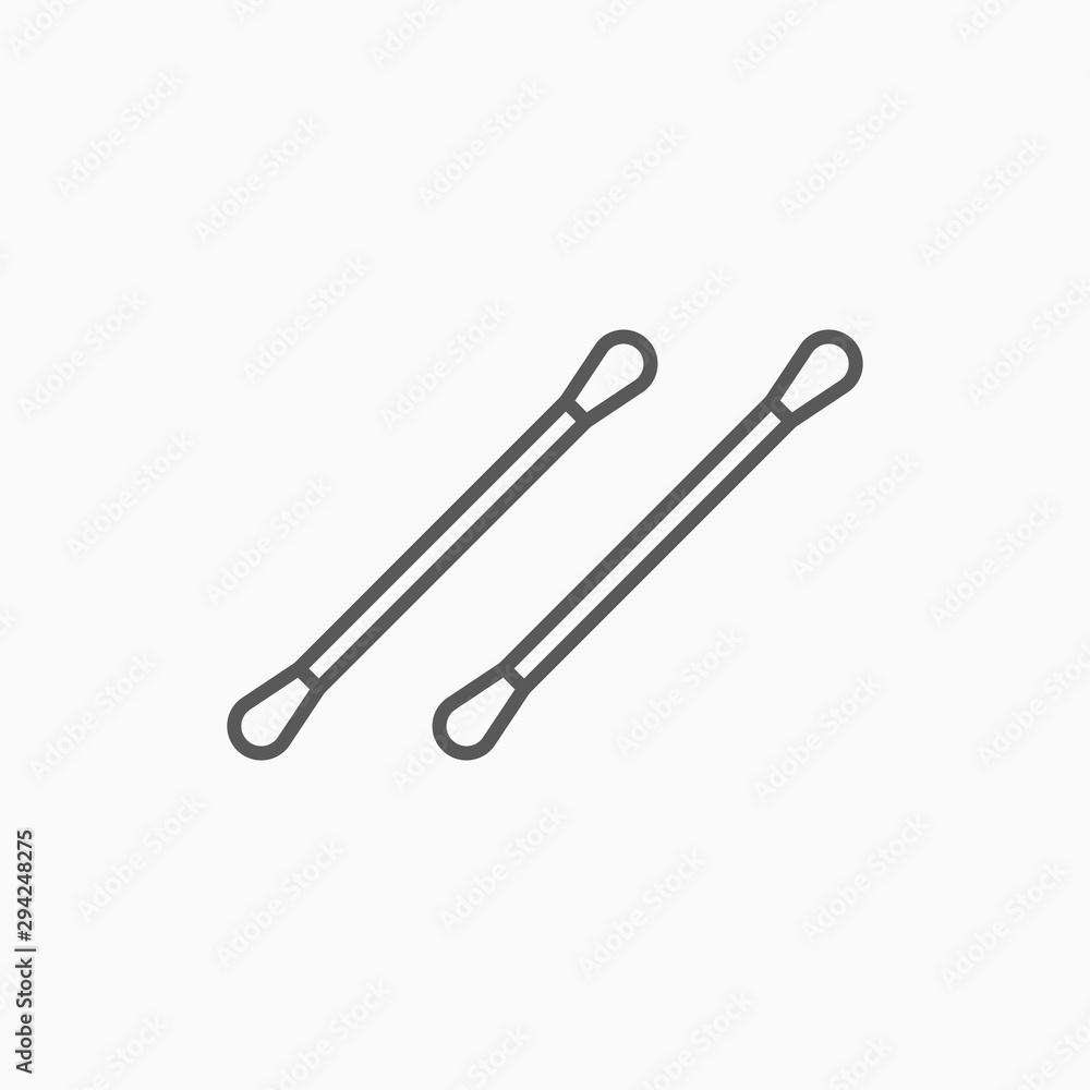 ear sticks icon, cotton swab vector ear sticks icon, cotton swab vector