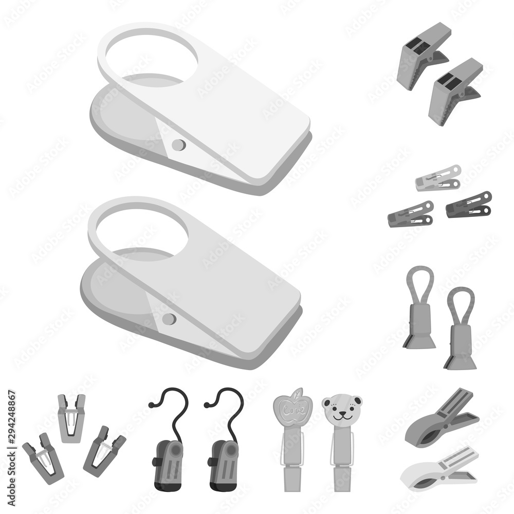 Vector design of hang and collection icon. Collection of hang and pins stock symbol for web. Vector design of hang and collection icon. Collection of hang and pins stock symbol for web.