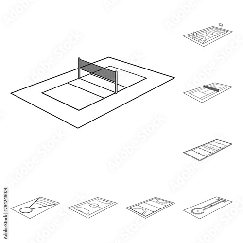 Isolated object of grass and construction logo. Set of grass and championship stock symbol for web.