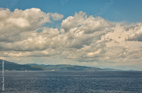 Panoramic view of Corsica island, France.