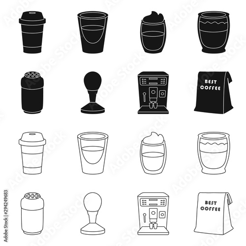 Vector illustration of cafe and house sign. Collection of cafe and service stock symbol for web.