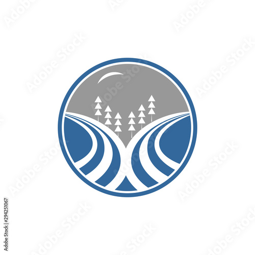 path asphalt road street highway vector logo