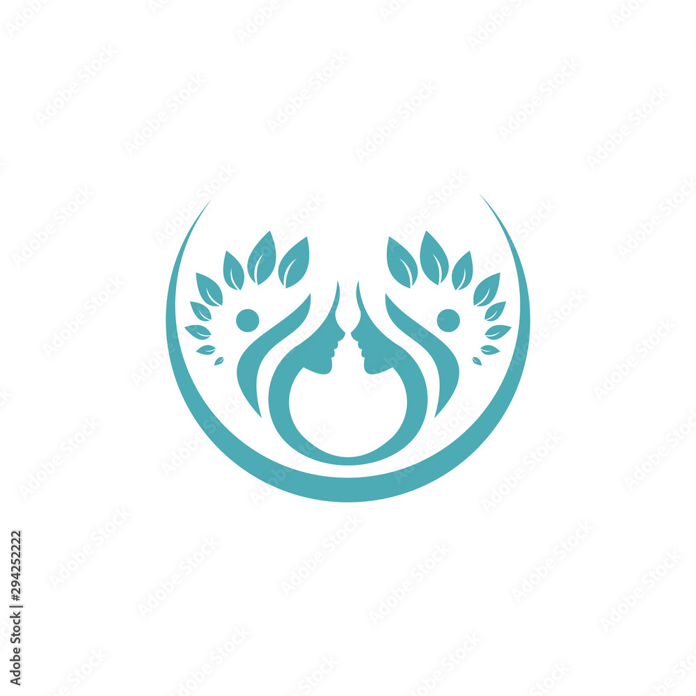 Woman's face in natural shape.Vector logo design template. Design concept for beauty salon, massage, cosmetic and spa. Woman's face in natural shape.Vector logo design template. Design concept for beauty salon, massage, cosmetic and spa.