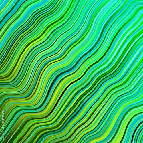 Light Green vector pattern with curved lines. Illustration in abstract style with gradient curved. Pattern for commercials, ads.