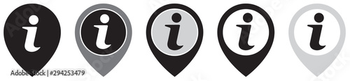 SYMBOLE INFORMATION AVEC ÉPINGLE DE LOCALISATION