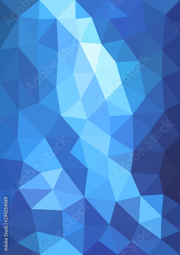 Low poly abstract blue background