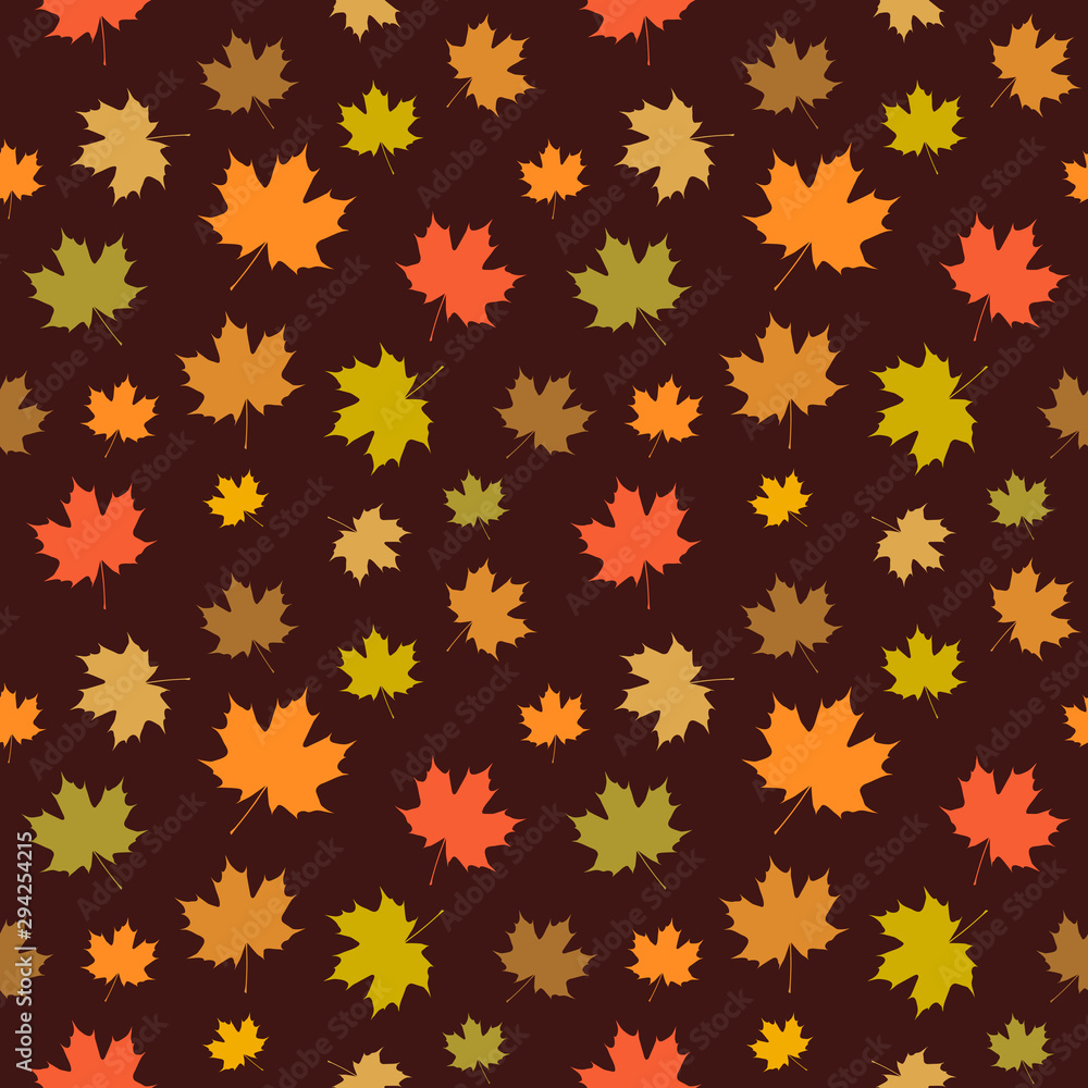 Seamless wallpaper pattern with maple leaves Seamless wallpaper pattern with maple leaves