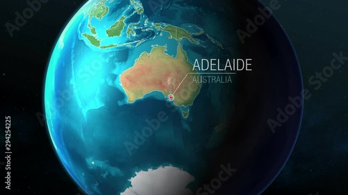  Australia - Adelaide - Zooming from space to earth