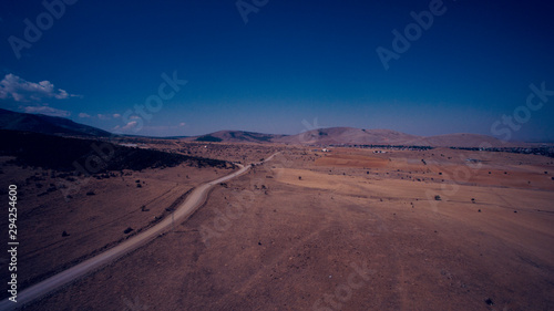 desert road from drone shoot