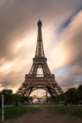 Fototapeta Naklejka Na Ścianę i Meble -  World famous Eiffel tower at the city center of Paris, France.