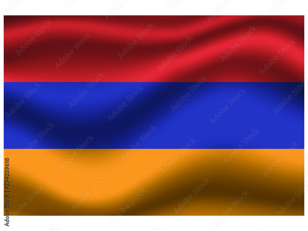 Armenia national flag, isolated on background. original colors and proportion. Vector illustration symbol and element, for travel and business from countries set