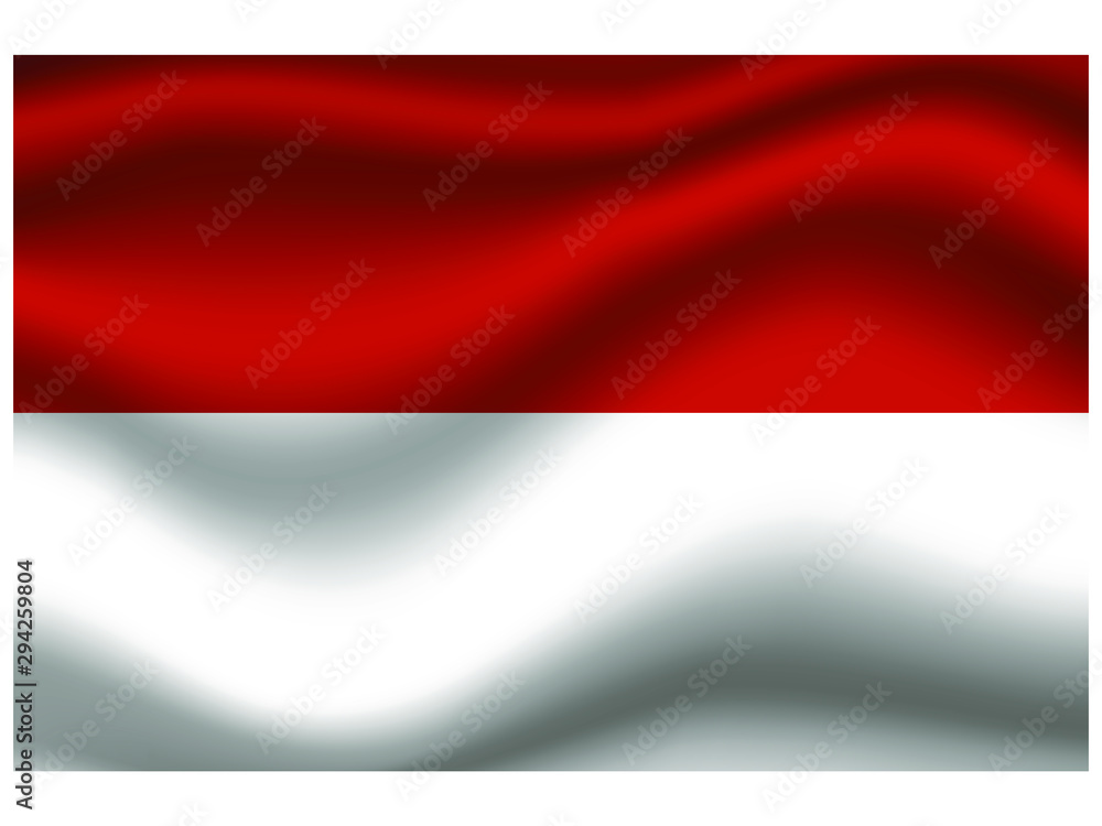 Naklejka premium Monaco national flag, isolated on background. original colors and proportion. Vector illustration symbol and element, for travel and business from countries set