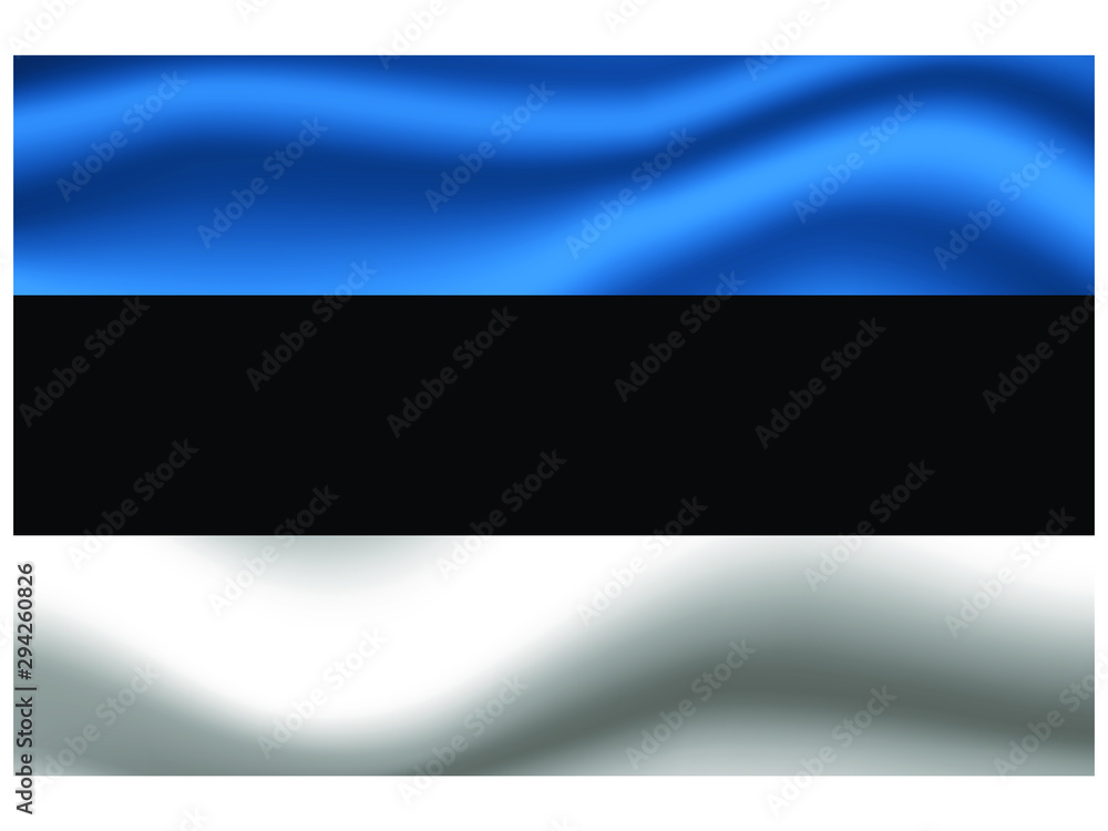 Estonia national flag, isolated on background. original colors and proportion. Vector illustration symbol and element, for travel and business from countries set