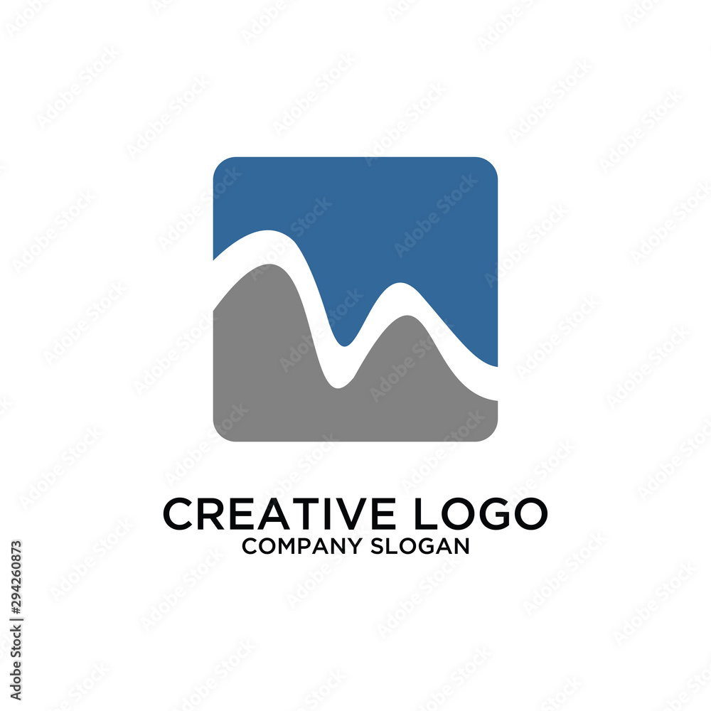 lines that make up the letter M logo design template vector lines that make up the letter M logo design template vector