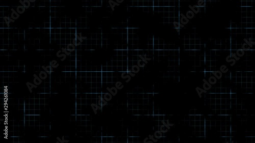 Square grid for futuristic and technological video, alpha channel