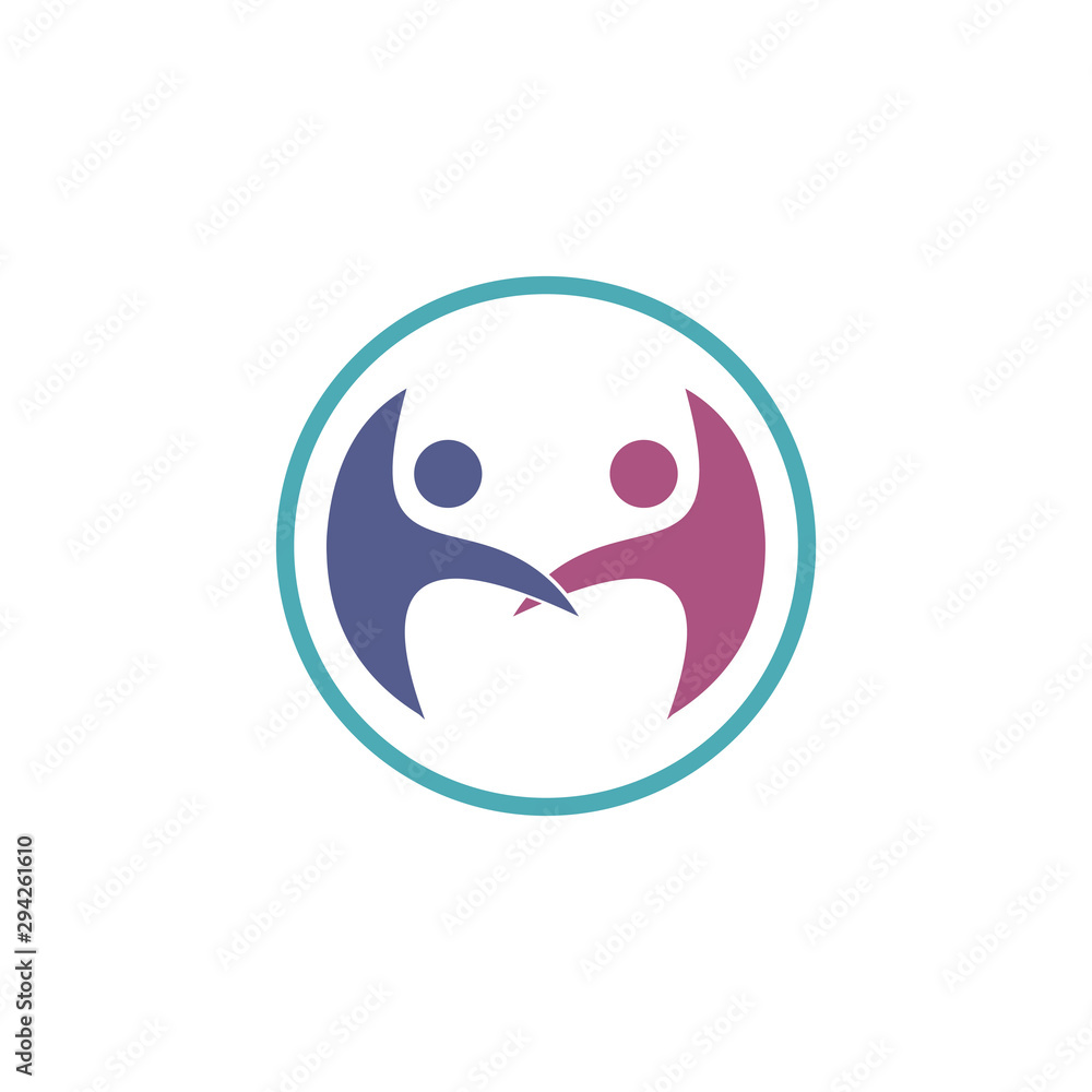 Creative people logo design template Creative people logo design template