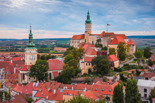 Mikulov Castle in Mikulov, South Moravia, Czech Republic as Seen from Goat Tower (Kozi Hradek)
