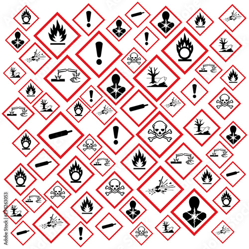Pictogrammes danger GHS.