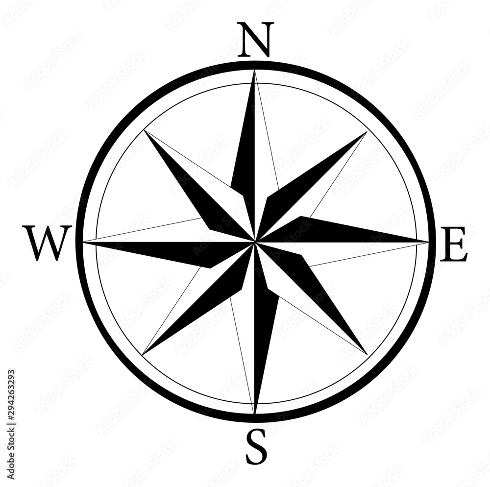 Compass vector icon. Compass icon for web and app. Compass sign on white background Compass vector icon. Compass icon for web and app. Compass sign on white background