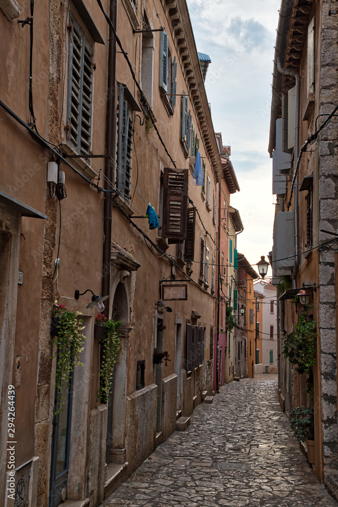 Streets of old town of Rovigno