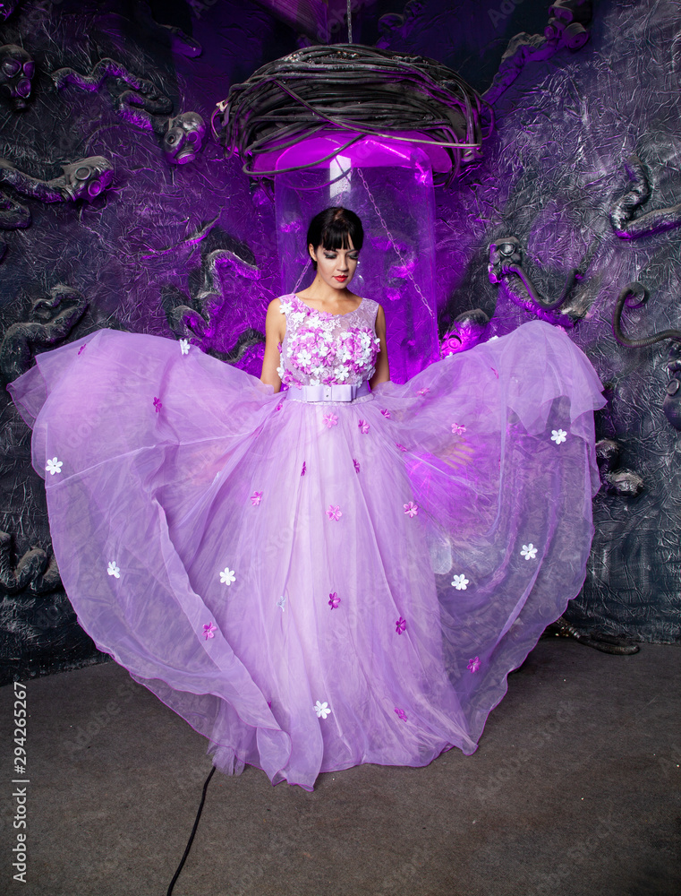 Neon light store dress