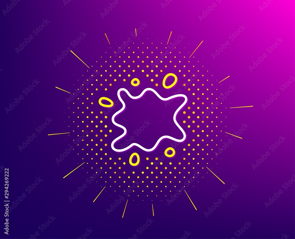 Dirty spot line icon. Halftone pattern. Laundry service sign. Clothing dirt symbol. Gradient background. Dirty spot line icon. Yellow halftone pattern. Vector Dirty spot line icon. Halftone pattern. Laundry service sign. Clothing dirt symbol. Gradient background. Dirty spot line icon. Yellow halftone pattern. Vector